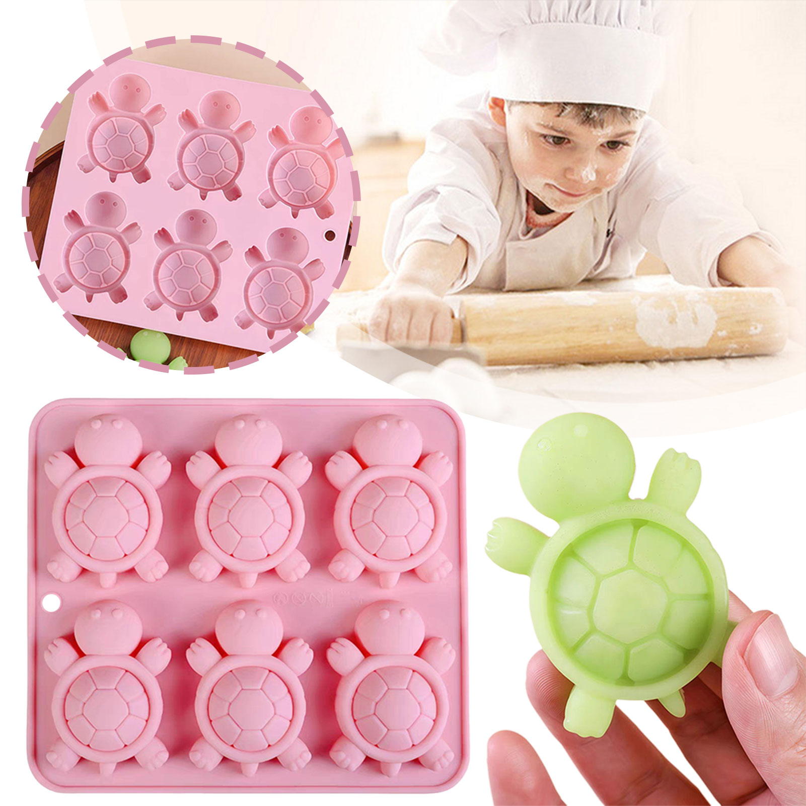 Kitchen Baking Supplies - Tartarughe vassoio di ghiaccio 3d tartarughe