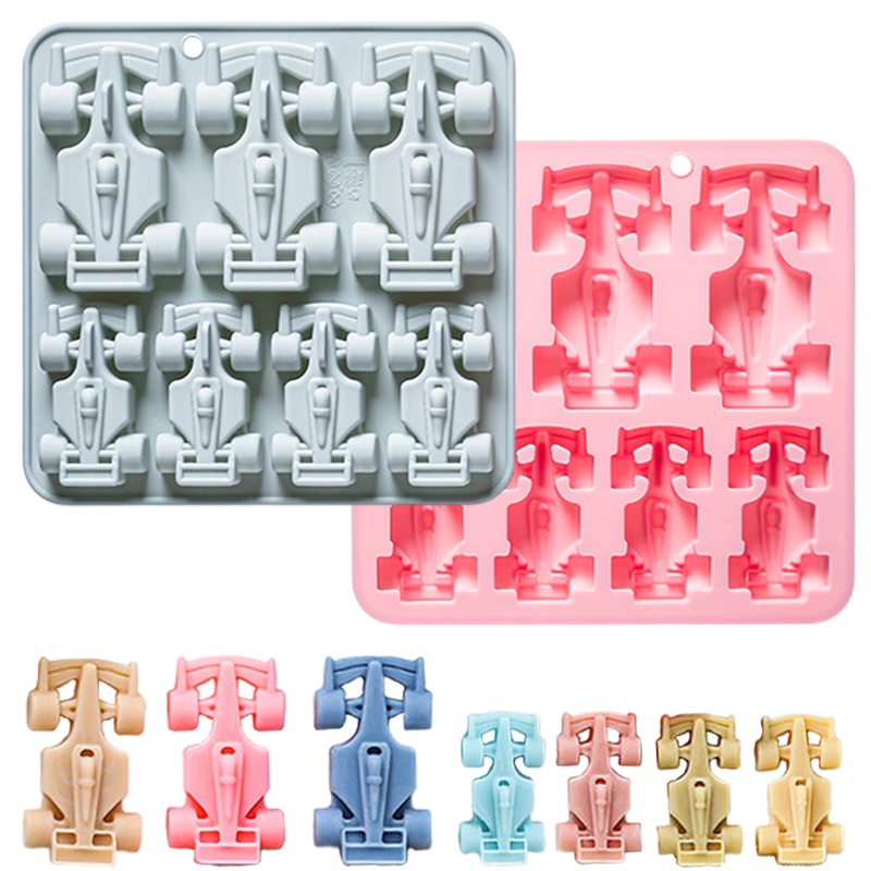 Silicone Cake Mold - 7 cavità Auto da corsa Stampo