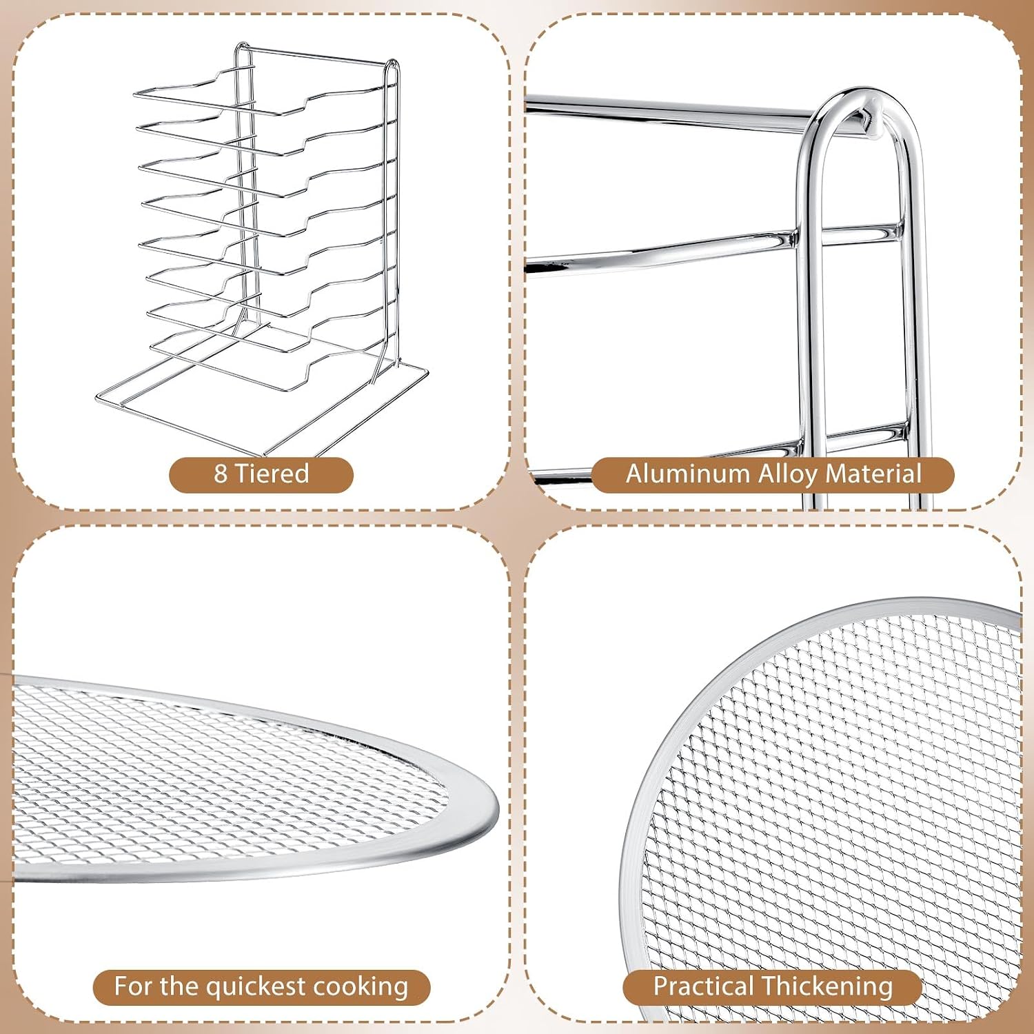 Supporto per pizza a 8 livelli - Kitchen Baking Rack recensione e prezzo